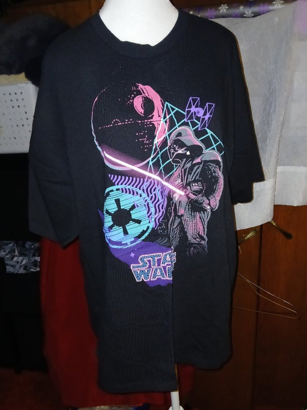 Men Unisex XXL Star Wars Neon Color Short Sleeve T Shirt Top